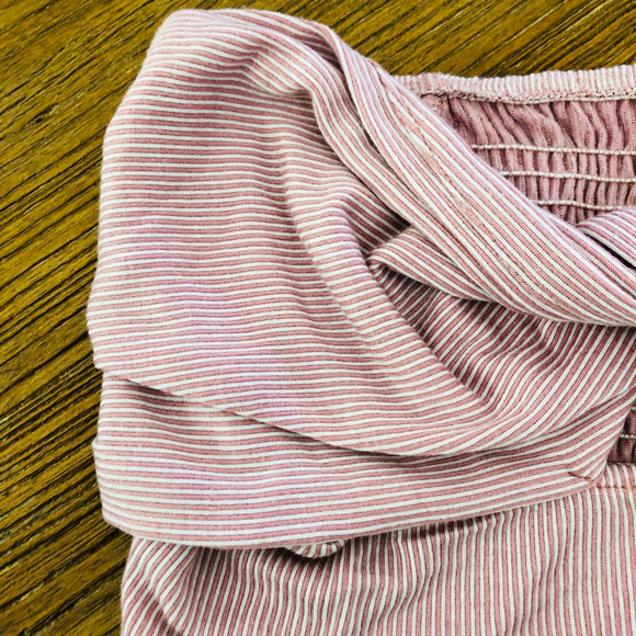 xSOLDx Honey Belle Striped Knit Bandeau Crop Top - Picture 3 of 5